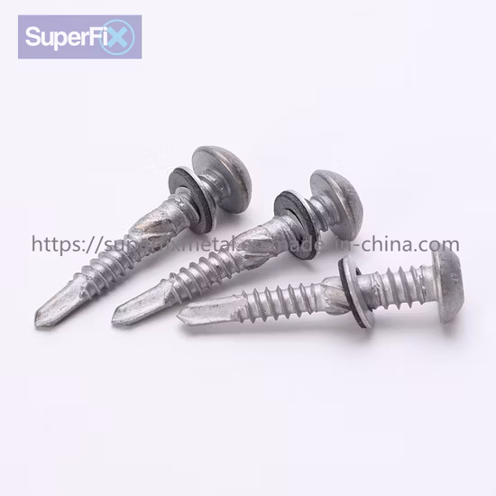 Drilling Screw Hexagon Head Pressed-on Washer 5.5X25 Bimetal (STAINLESS STEEL A2/STEEL) Ruspert